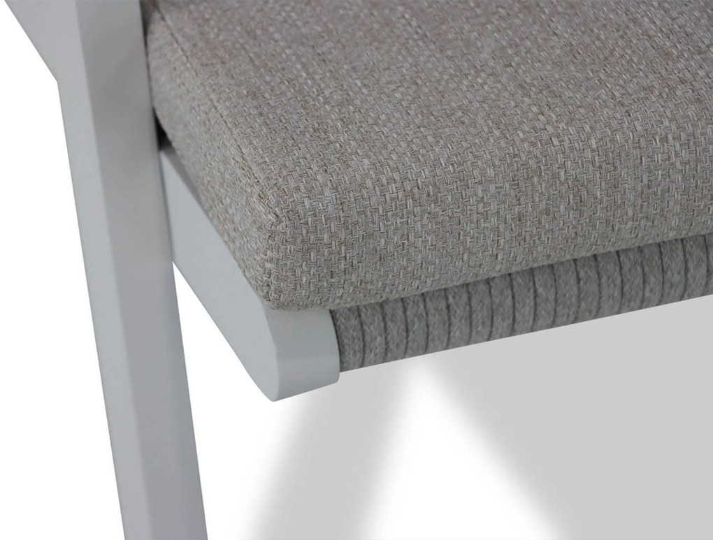 Bistroset 2 personen 60 cm Aluminium/rope Wit Coco Valentino/Avellino