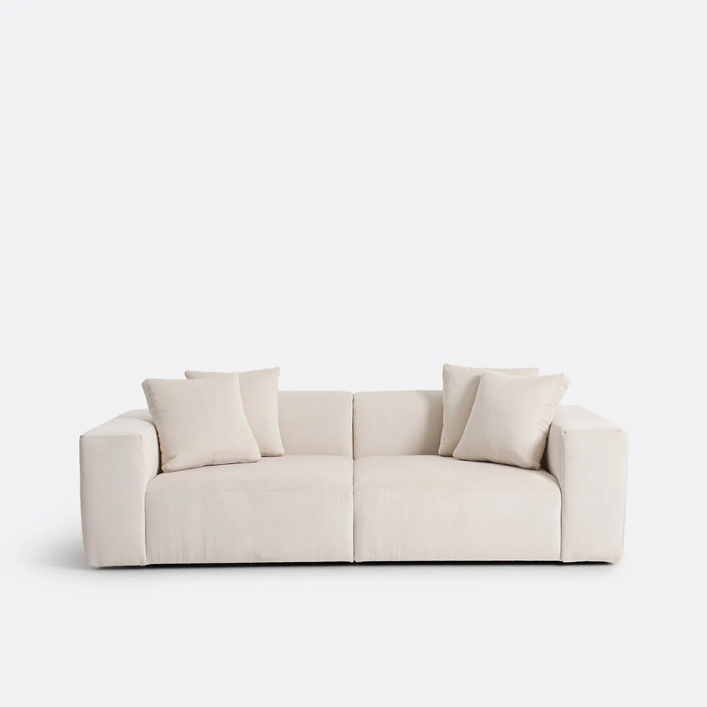 3-zitsbank van fijn ribfluweel, LIORA