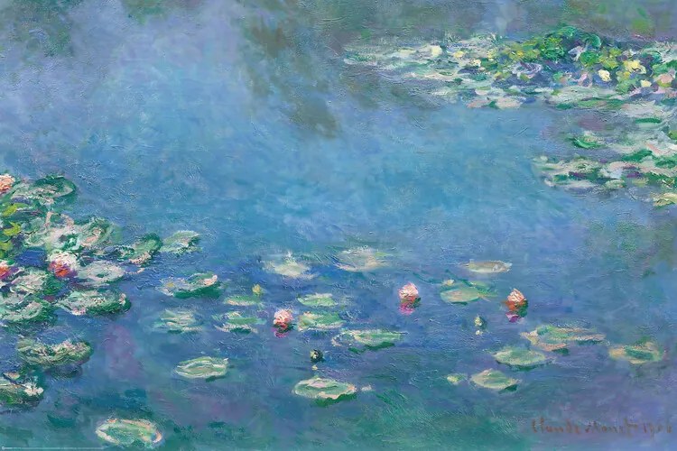 Poster Claude Monet - Waterlillies