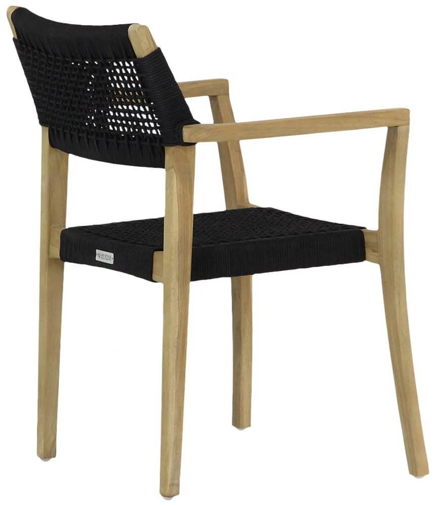 Tuinset 4 personen 90 cm Rope Zwart Lifestyle Garden Furniture Dallas/Weston