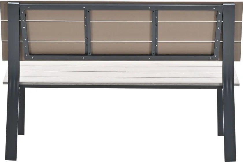 Garden Impressions Ellen parkbank donker grijs - light teak Vironwood