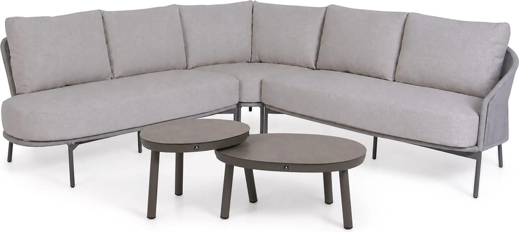 Hoek loungeset 5 personen Rope Grijs  4 Seasons Outdoor Florence/Livo