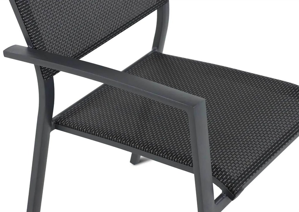 Tuinstoel stapelbaar Aluminium Grijs-antraciet Lifestyle Garden Furniture Sella