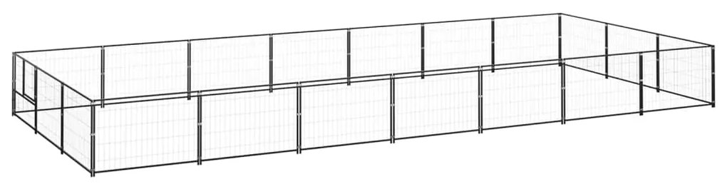 vidaXL Hondenkennel 21 m² staal zwart