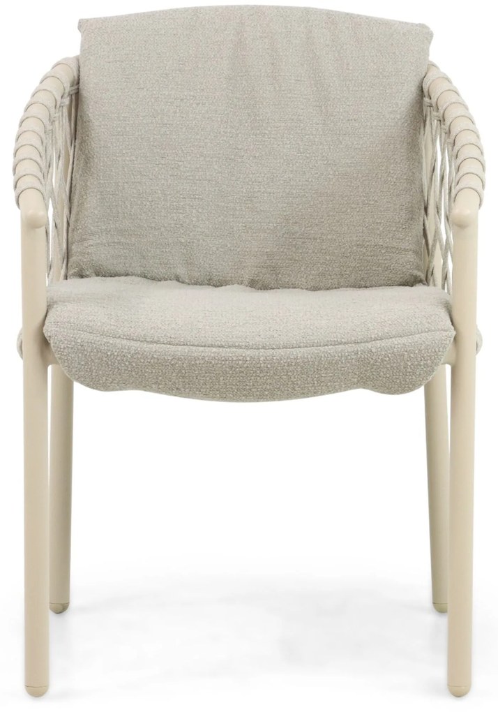 Tuinstoel Aluminium/rope Taupe-naturel-bruin 4 Seasons Outdoor Allora
