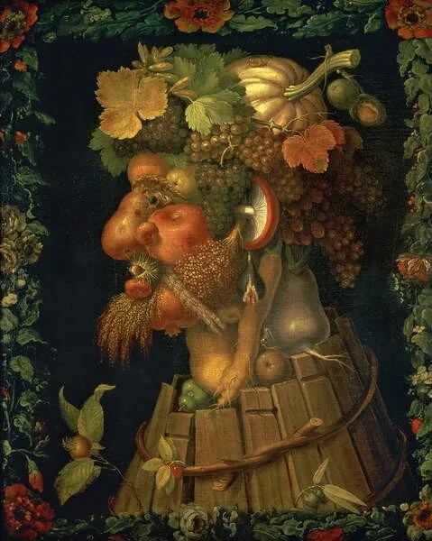 Kunstreproductie Autumn (Four Seasons), Arcimboldo, Giuseppe