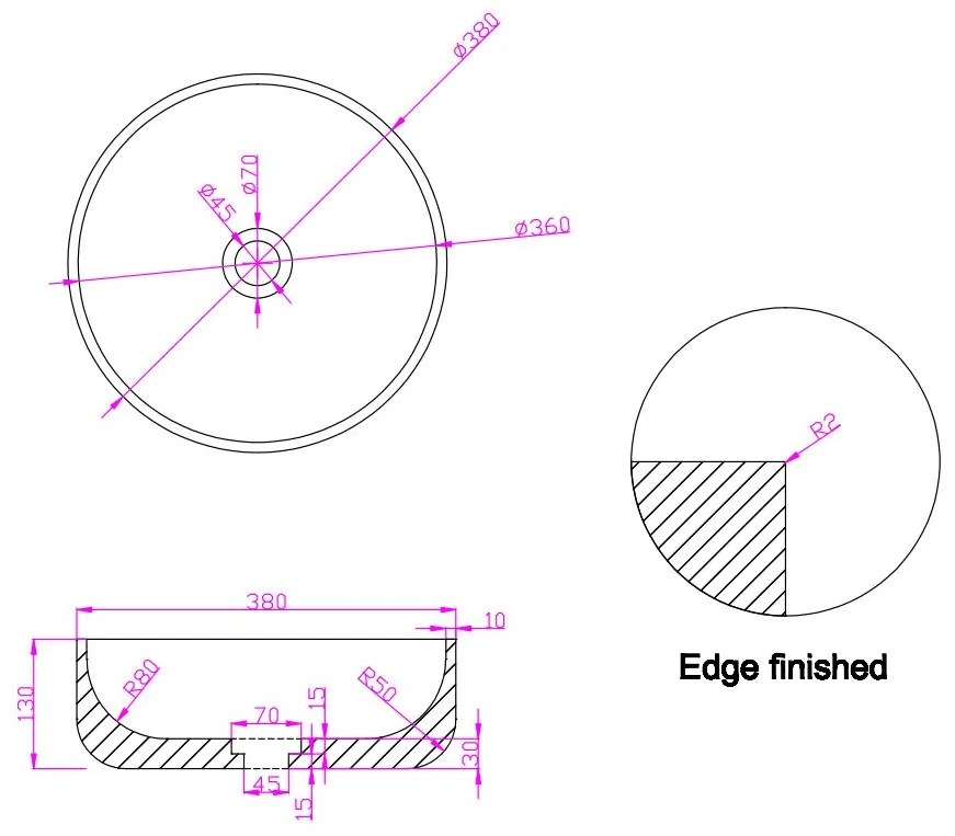 Fontana Dark Emperador badmeubel 100cm warm eiken met rechthoekige waskom en toppaneel