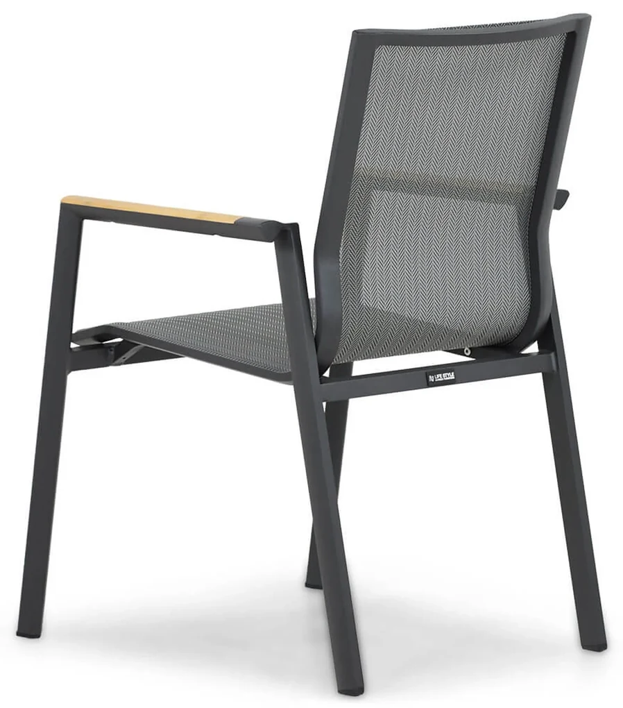 Tuinset 4 personen 181 cm Aluminium/textileen Grijs Lifestyle Garden Furniture Fiora/Palermo