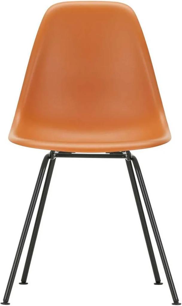 Vitra Eames DSX stoel zwart gepoedercoat onderstel Rusty Orange