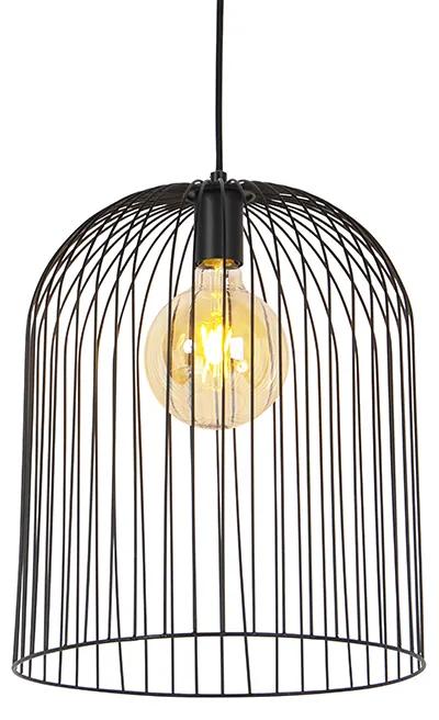 Design hanglamp zwart - Wire Knock Design E27 rond Binnenverlichting Lamp
