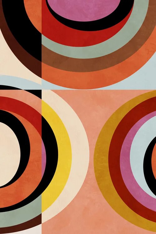 Ilustratie Warm Colors Bauhaus Geometry3, Ana Rut Bre