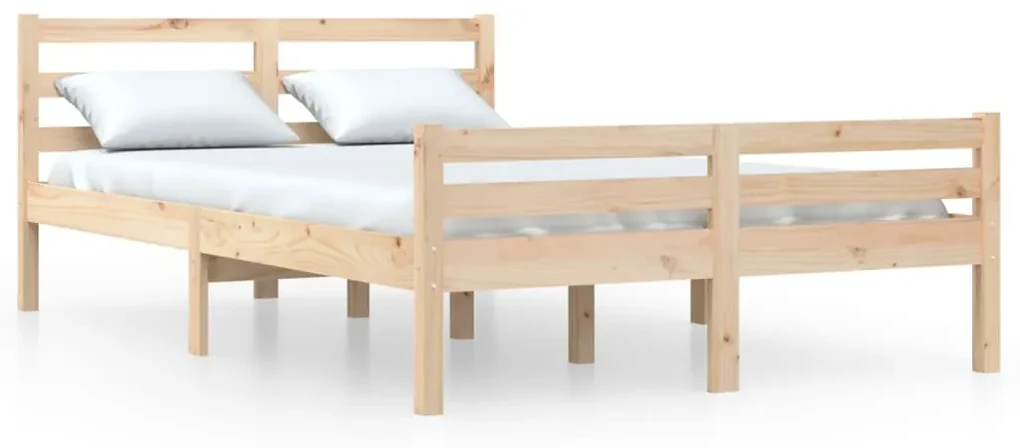 vidaXL Bedframe massief hout 140x190 cm