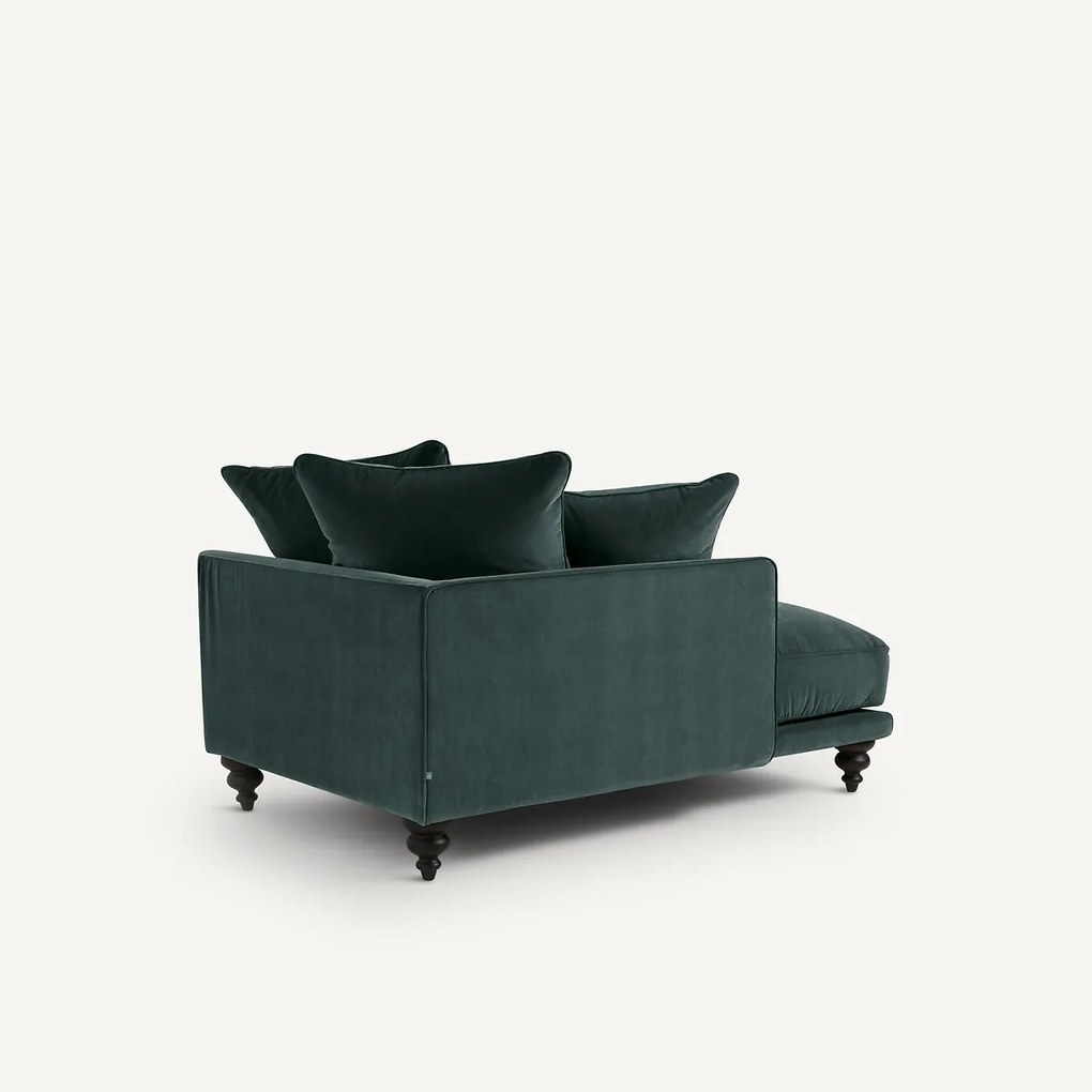 Longchair in fluweel, Lazare
