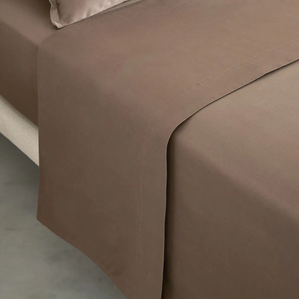 Plat laken in gewassen katoensatijn, Saria