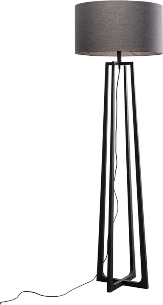 Zwarte Vloerlamp Met Kruisvoet