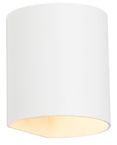 Moderne wandlamp wit met lichteffect - Sabbio Modern G9 cilinder / rond Binnenverlichting Lamp
