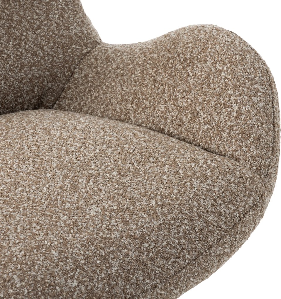 Oorfauteuil Modern Bruine Stof