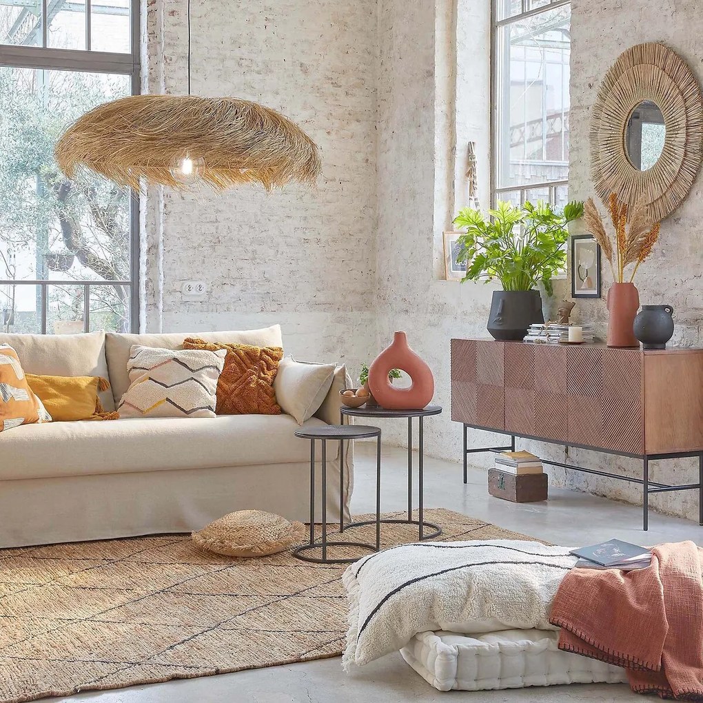 Hanglamp in panama vezels Ø80 cm, Samaï