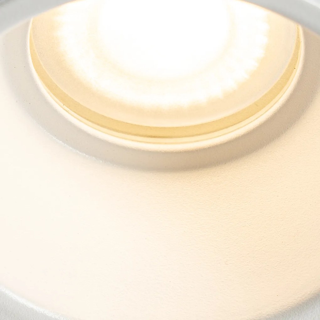 Set van 6 inbouwspots wit GU10 50mm IP44 - Dept Modern GU10 IP44 rond Binnenverlichting Lamp