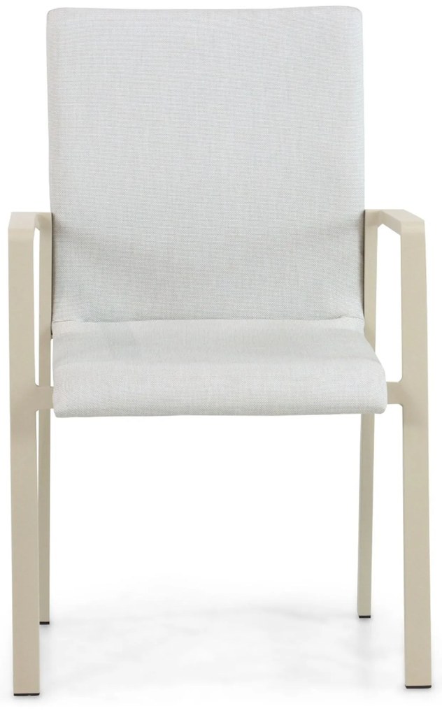 Tuinstoel stapelbaar Aluminium/textileen Taupe-naturel-bruin Lifestyle Garden Furniture Rome