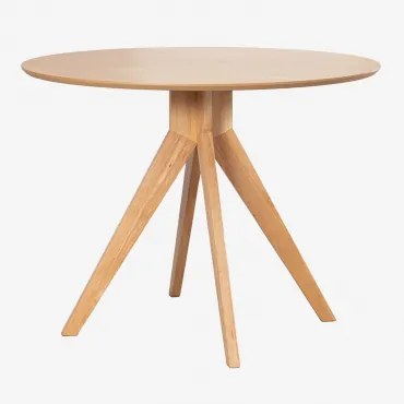 Ronde Eettafel Ø100 Cm Van Sekiz-hout Natuurlijk Hout - Sklum