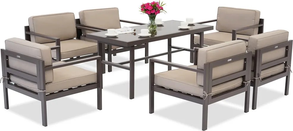 Garden Point's Porto Premium 6 bronzen tuinmeubelen