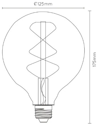 Lucide Bulb dimbare LED lamp 5W E27 2200K 12.5cm