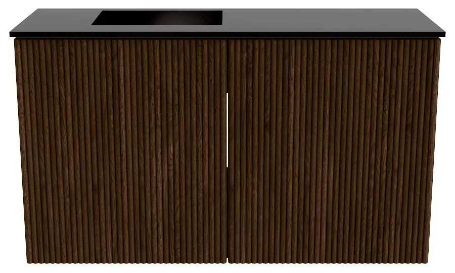 Mondiaz Joya 70cm toiletmeubel walnut met wastafel faye links zonder kraangat urban