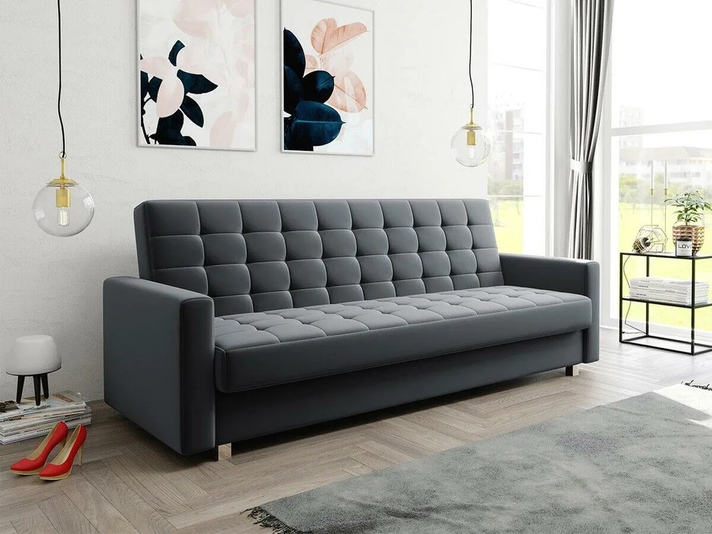 Slaapbank Decatur 105, Aantal zitplaatsen: 3, Aanwezig, 95x216x90cm, 67 kg, Poten: Metaal