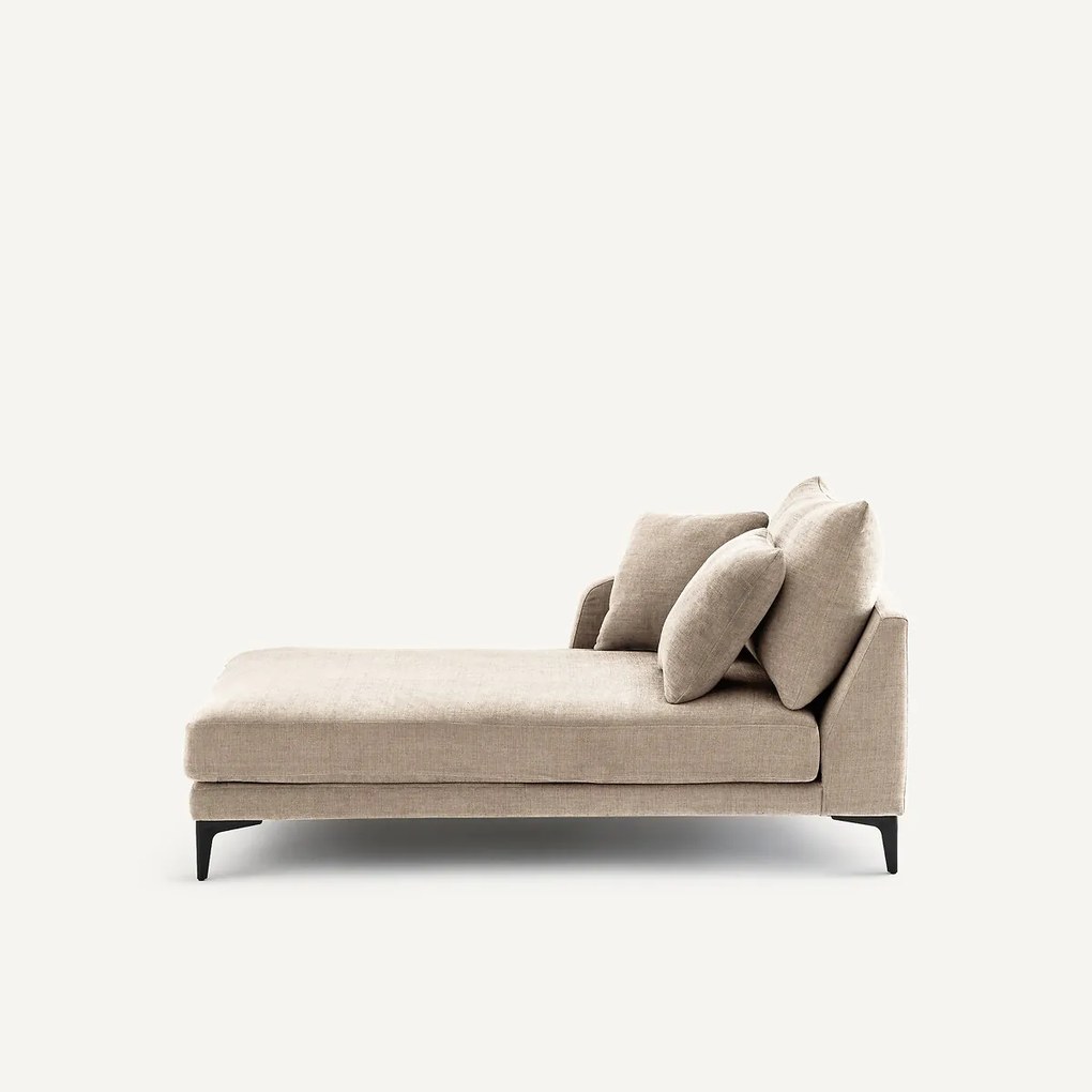 Longchair in polyester-katoen, MODERNISTE, ontwerp van Emmanuel Gallina