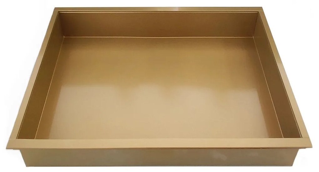 Mueller inbouw nis 30x30x10cm RVS goud