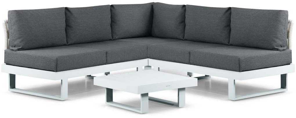 Hoek loungeset 4 personen Aluminium Wit  Lifestyle Garden Furniture Lorenzo