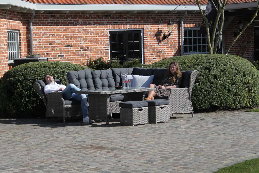 Hoek loungeset 5 personen Wicker Grijs  Garden Collections New Castle