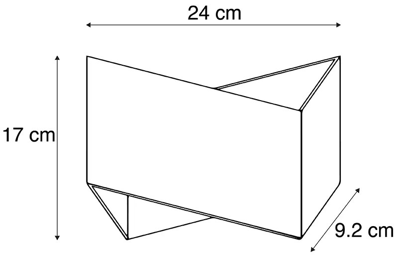 Design wandlamp wit met zilveren binnenkant - Fold Design, Modern G9 Binnenverlichting Lamp