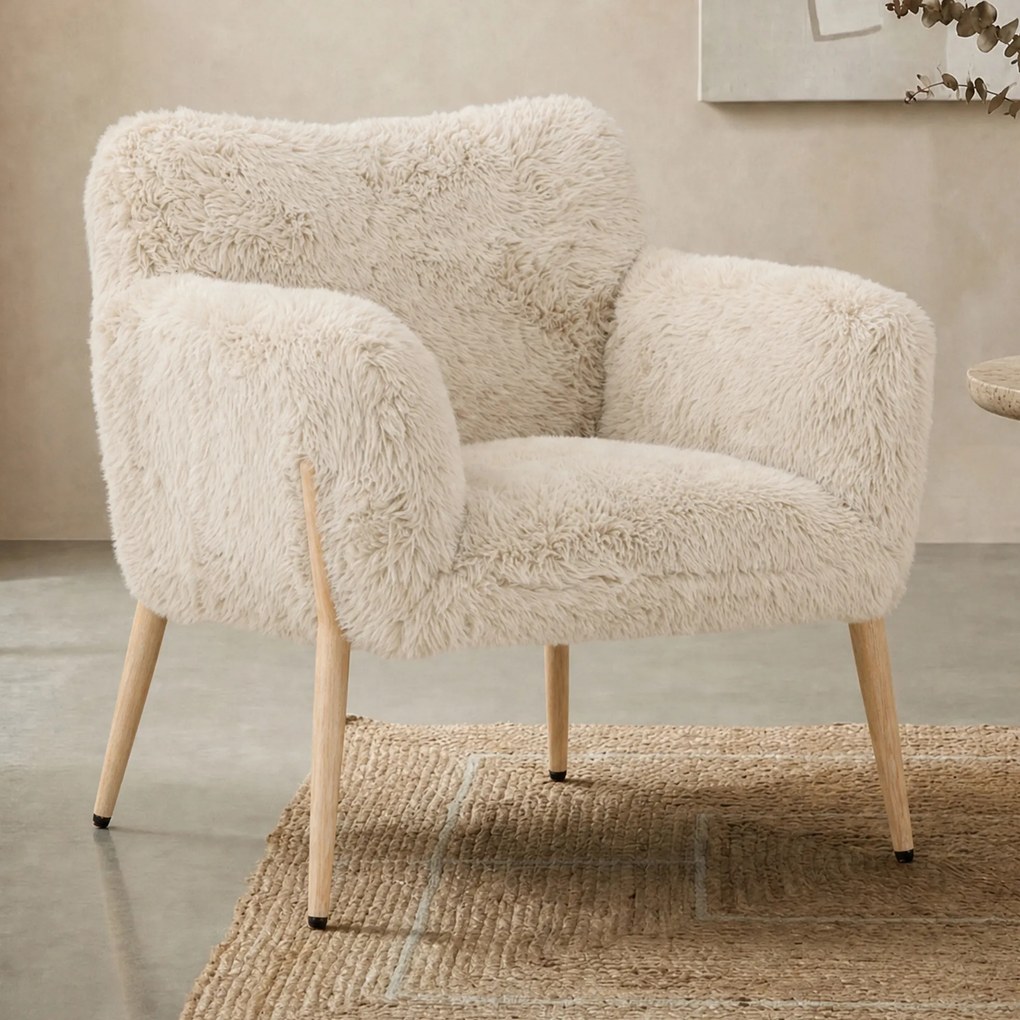 Fauteuil Met Zacht Imitatiebont