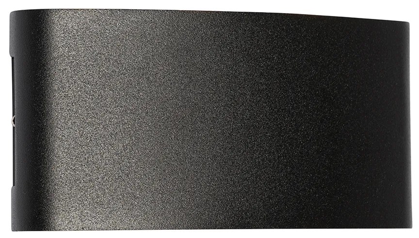 Buiten wandlamp zwart incl. LED 6-lichts IP54 - Silly