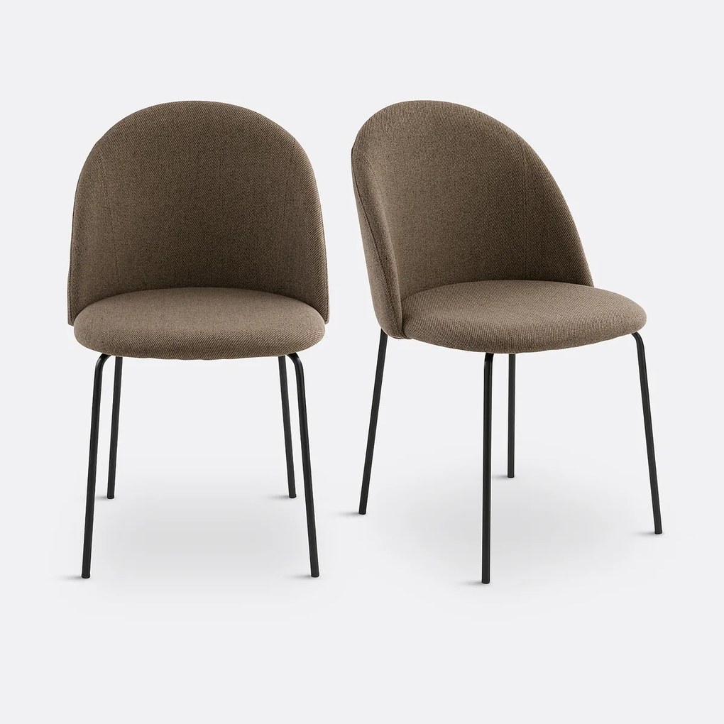 Set van 2 stoelen in mêlee stof, Nordie