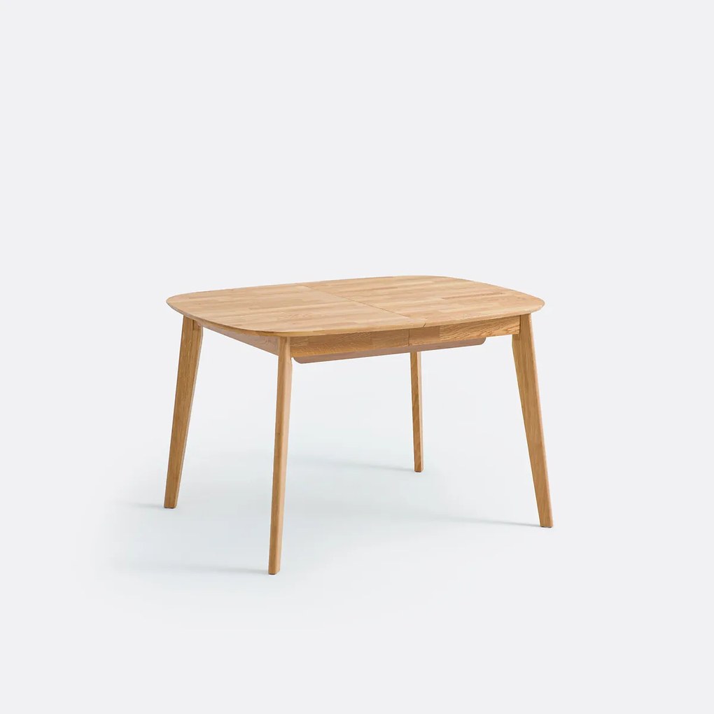 Uitschuifbare massief eiken eettafel, 4 tot 10 couverts, Dalmar