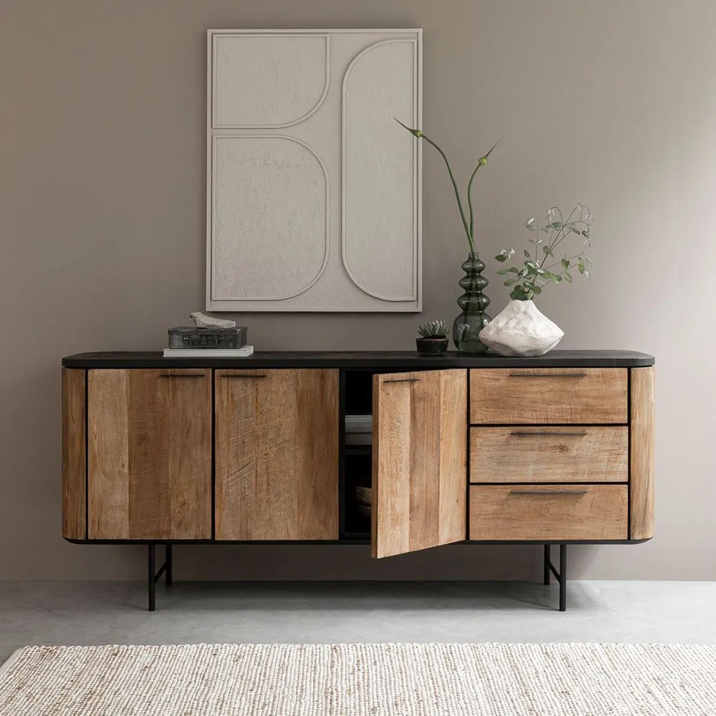 DTP Home Soho Dressoir Met Ronde Hoeken 200 Cm - 200x45x85cm.