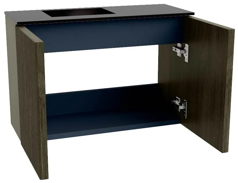 Mondiaz Joya 60cm toiletmeubel shadow met wastafel faye links zonder kraangat urban