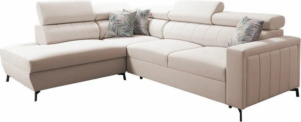 Hoekbank Sarasota 147, Aanwezig, Aanwezig, 275x224x83cm, 180 kg, Poten: Metaal, Hout