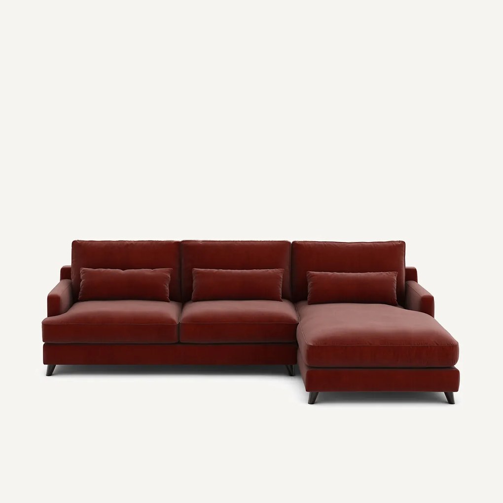 Hoekbank in fluweel, Alwine