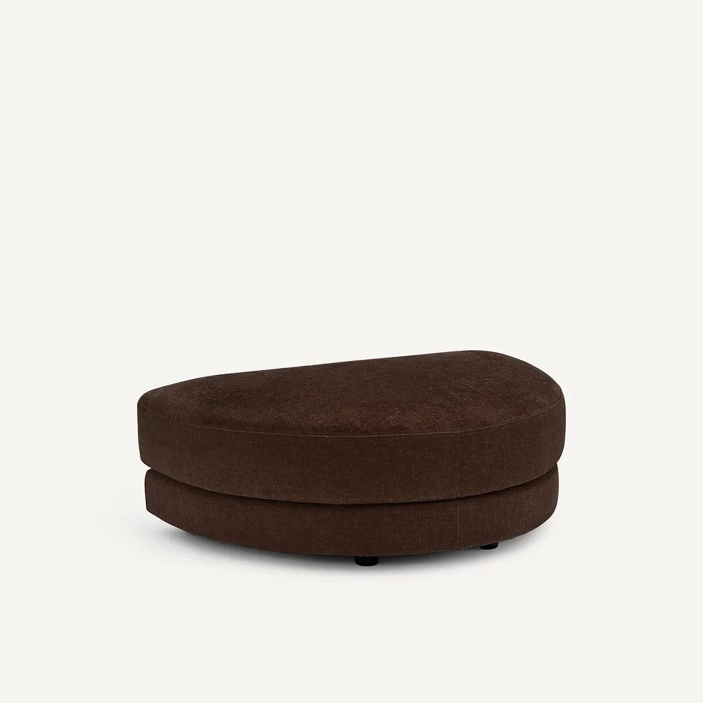 Modulaire voetensteun in chenille fluweel, TIBERIO