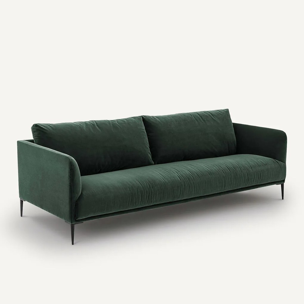 3- of 4-zits fluwelen bank, OSCAR, ontwerp Emmanuel Gallina