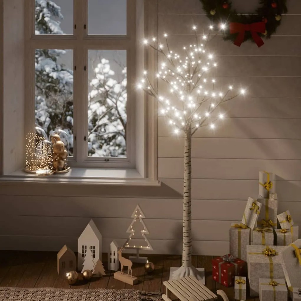 vidaXL Kerstboom wilg met 140 LED's binnen en buiten 1,5 m koudwit