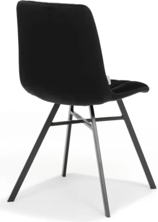 Eetkamerstoel - Dex - stof Velours zwart