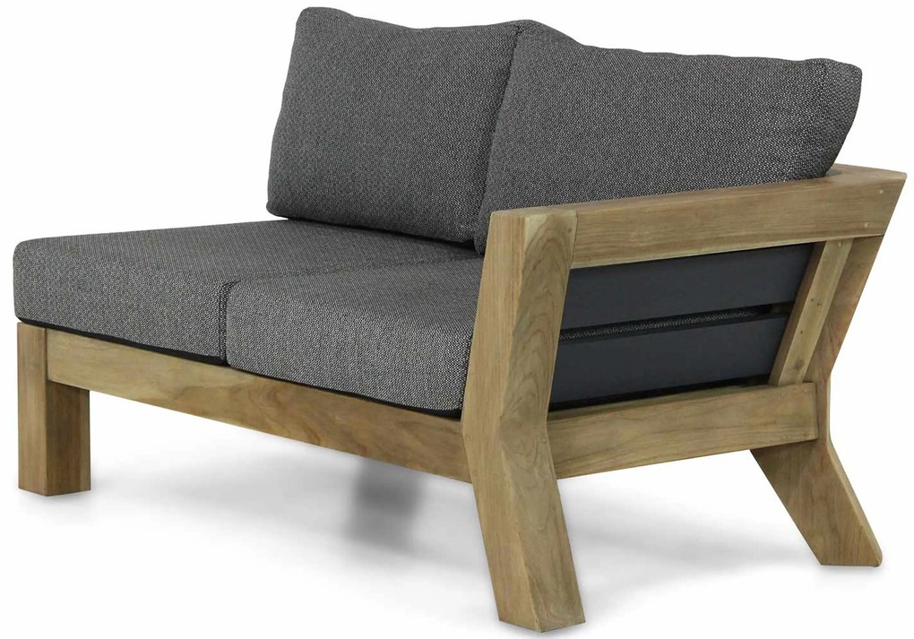 Hoek loungeset 5 personen Teak Old teak greywash Santika Furniture Santika Cantik