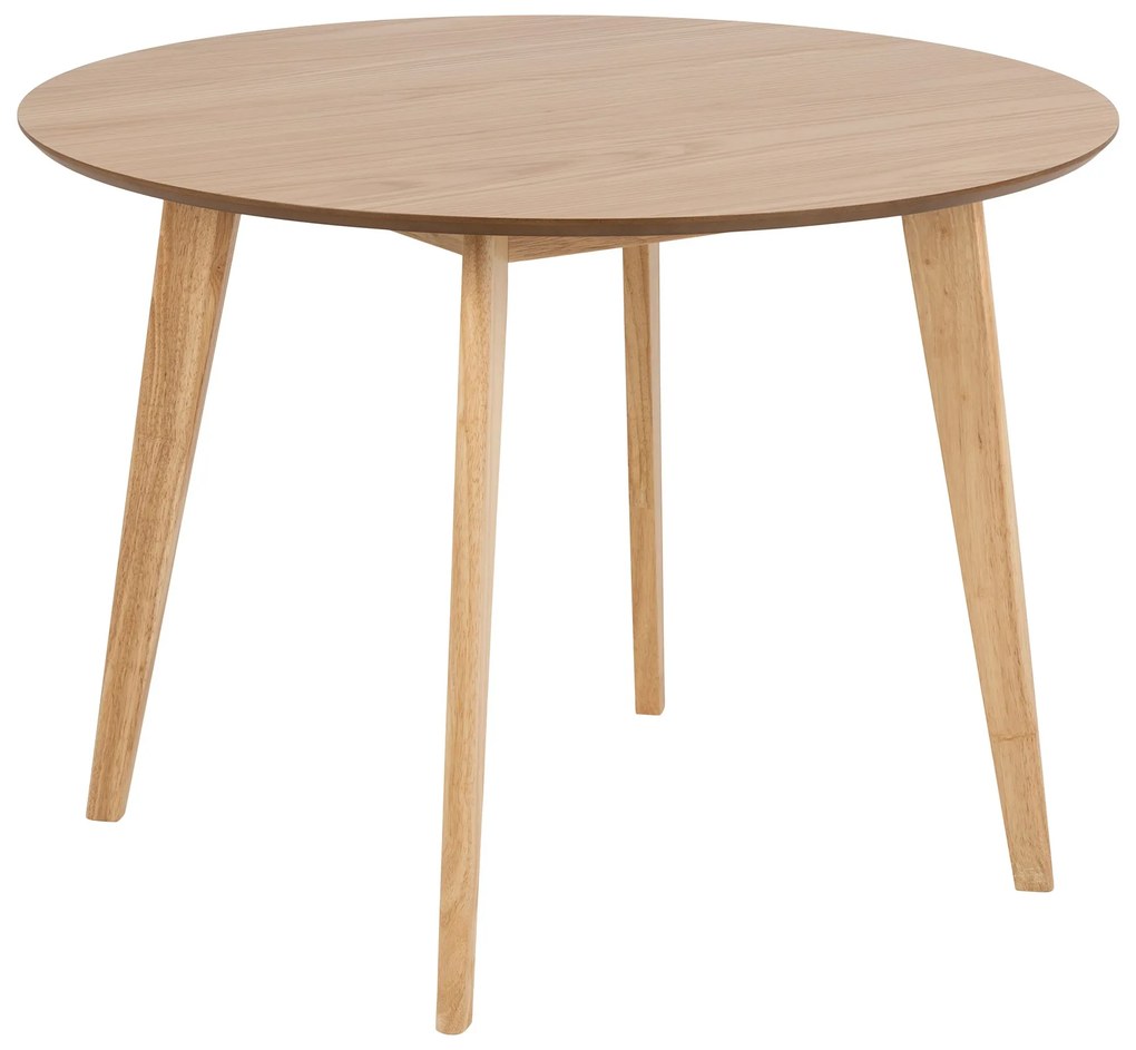 ROXY Natuurlijk eiken 105 cm - RONDE TAFEL VOOR KEUKEN/EETKAMER RETRO