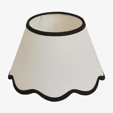 Berner Lampenkap Ø25 Cm & Wit Linnen - Zwart - Sklum