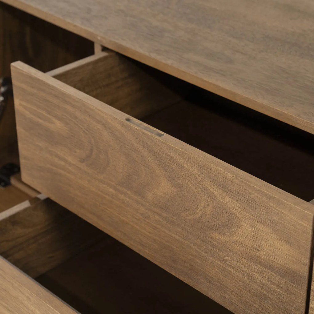 Ovaal Tv-meubel Mangohout 210 Cm - 210x40x43cm.